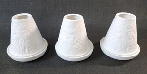 GG Limoges France Ceramic Lithophane Votive Lamp Set Of 3 - Picture 1 of 10