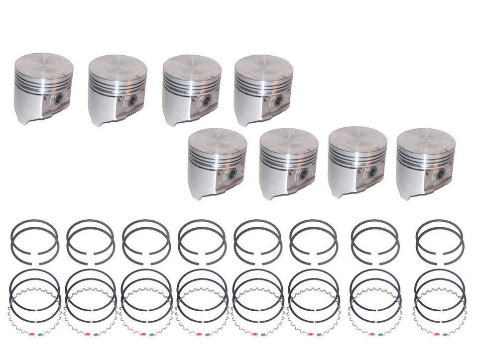 8 件全新活塞带戒指 1958 - 1966 AMC 327 ci V8 带 4bbl 碳水化合物大使 9.7:1 — 第 1/3 张图片