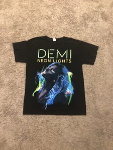 Demi Lovato World Tour 2014 Neon Lights AlStyle Medium Black shirt - Picture 1 of 4