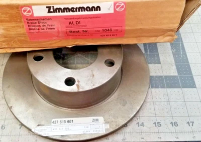 Audi Quattro 5000 & 200 Rear Brake Rotor 437 615 601 Zimmerman Germany [Z1S7]  - Image 1 of 4