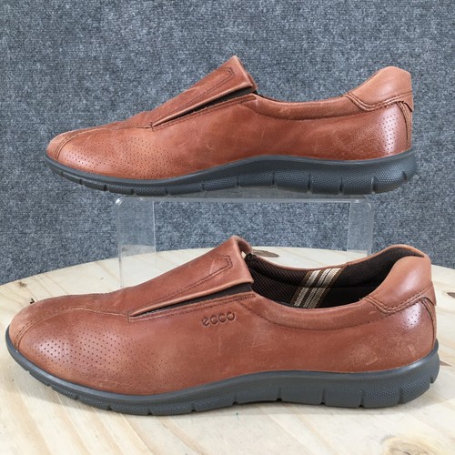 Scarpe Ecco da uomo 41 mocassini casual scarpe basse comfort marrone pelle slip on