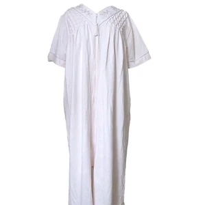 Miss Elaine Women's Large Full Zip SS Nightgown Robe Housecoat Pink MSRP $60 NEW - Picture 1 of 12