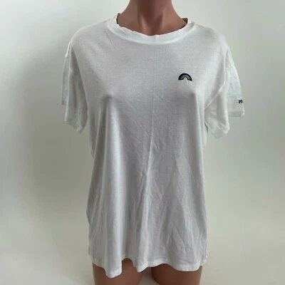 Victoria's Secret розовый короткий рукав ворота Rainbow футболка белый размер S новый с Ярлыками - Изображение 1 из 4