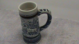 AVON Mini Beer Stein - Brazil 5" tall, Moose / Big Horn Sheep, 1983, D99 - Picture 1 of 3