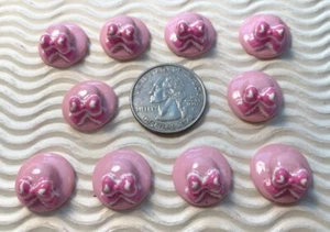 10 piezas x 3/4" Rosa Resina Dama Sombrero Plano/Pelo/Clip/Arco/Niños/VeranoSB135 - Imagen 1 de 2