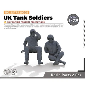 SSMODEL SSTR72900B 1/72 Flames Of War FOW 20mm Miniatures UK Tank Soldiers - Picture 1 of 4