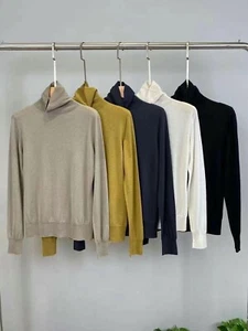 Woman Turtleneck Sweater Long Sleeve Pullover Warm Tops, Various Colors - Picture 1 of 4
