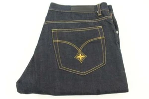 Louis Vuitton Men's Size 38 US Dark Rinse Denim Fleur LV Logo Jeans 118lv43 - Picture 1 of 12
