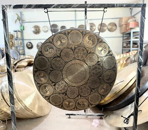 60 CM Flower of life Gong-Tibetan Handmade Gong-Deep Sound Vibration Gong- - Picture 1 of 8