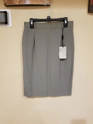 Falda para mujer Emporio Armani verde oliva lápiz cremallera trasera talla 40/6 Foto 1 de 4