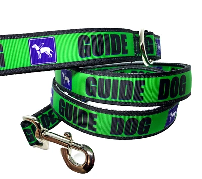 Correa para perro guía de 1 pulgada de ancho, correa para perro de servicio hecha a medida Foto 1 de 4