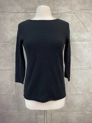 Suéter negro manga larga casi nuevo Neiman Marcus cachemir para mujer talla S pequeño Foto 1 de 4