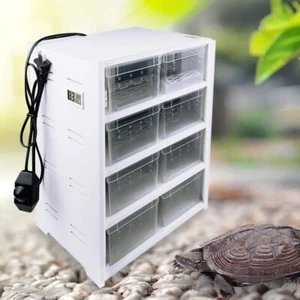 8 Grid Reptile Cage Lizard Pet Snake Terrarium Clear Breeding Box Heating Pad - Picture 1 of 12