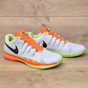 Nike Federer Zoom Vapor Tour 9.5 Bianco Arancione Neon 631458-107 Uomo Taglia 12.5 - Foto 1 di 14
