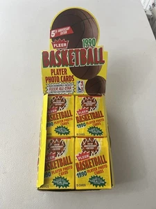1990 FLEER Basketball Wax Box - 36 Sealed Packs Michael Jordan Larry Bird NBA 1C - Picture 1 of 11