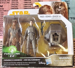 Star Wars Han Solo & Chewbacca Mimban Force Link 2.0 Action Figures Disney New - Picture 1 of 2
