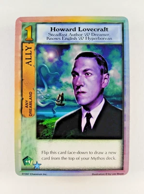 Howard Lovecraft, HP - Dreamlands, Mythos CCG card (1997 Chaosium) Ally Cthulhu - Image 1 of 2