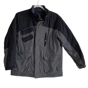 Y2K Youth LL Bean Two Tone Gray Thinsulate Nylon Full Zip Winter Coat Size 14/16 - Picture 1 of 18