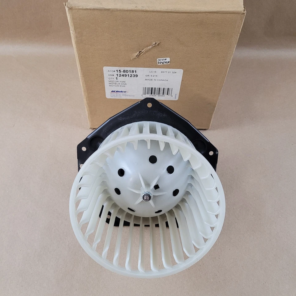 Motor soplador HVAC genuino GM 1986-1996 Chevrolet Buick Cadillac Pontiac 12491239 Foto 1 de 4