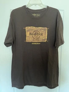 Hard Rock Cafe Edinburgh T-Shirt "ALL IS ONE" klassisch braun Gr. Large TOP - Bild 1 von 3