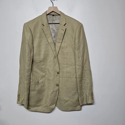 J. Crew Blazer Mens 42L Tan Ludlow Jacket Irish Linen Baird McNutt Luxury Suit - Image 1 of 4