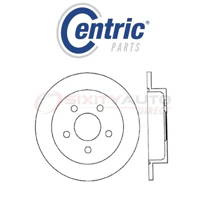 Centric Drilled Slotted Disc Brake Rotor for 1999-2004 Oldsmobile Alero 2.2L dh Foto 1 de 4
