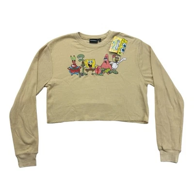 Camisa Bob Esponja Pantalones Cuadrados Mujer Mediana M Amarilla Térmica Recortada Patrick Star Foto 1 de 4