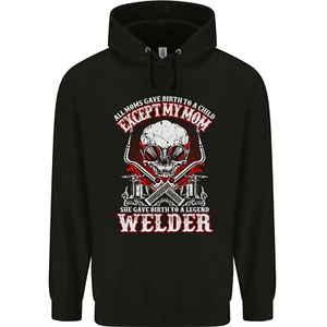 Welder Son Funny Welding Skull Mom Childrens Kids Hoodie - Picture 1 of 3