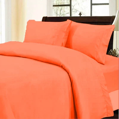 Egyptian Cotton 1000TC Marvelous Duvet Collection Select Item Orange Solid - Image 1 of 4