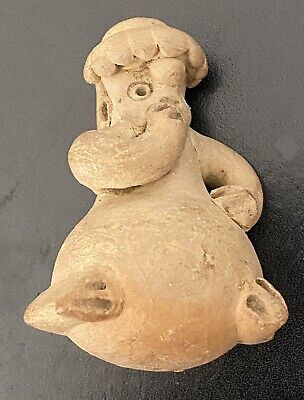 Pre Columbian Clay Anamorphic Rattle Effigy Artifact Figure • 9.76£