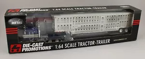 DCP 1:64 *BLUE & SILVER* Kenworth K-100 COE Semi & Wilson Livestock Trailer NIB! - Picture 1 of 3