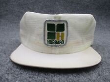 Vintage K Brand Trucker Hat Cap White Snap Back Hubbard Seed 80s 90s