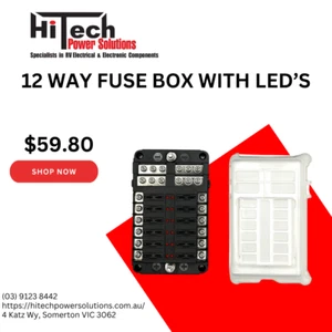 12 WAY FUSE BOX WITH LED’S - Picture 1 of 4
