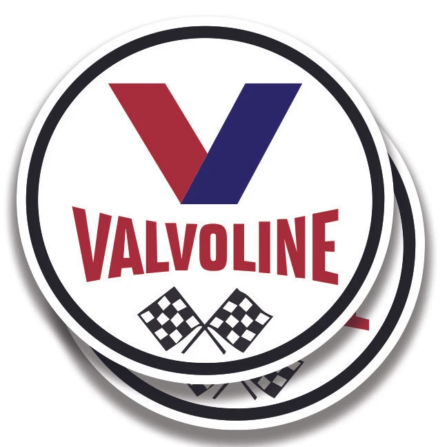 THE DECAL AND STICKER MAFIA VALVOLINE MOTOR OIL DECAL 2 Stickers Bogo Vintage Car Window Bumper Truck