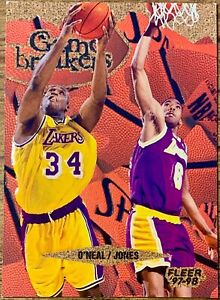 1997 Fleer Game Breakers LA Lakers (Embossed) Shaquille O'Neal / Eddie Jones # 5