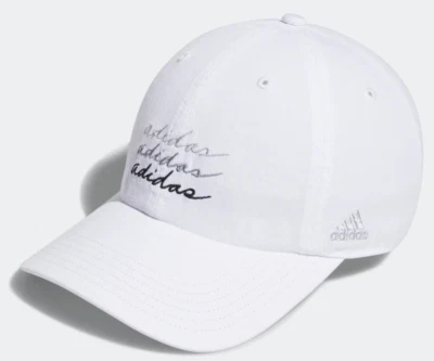 Adidas Originals Womens Saturday 2.0 Plus Strapback Hat White Triple Script Logo - Image 1 of 4