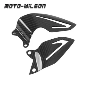 Heel Plates Foot Peg For Triumph Daytona 675 2013 Gloss 100% Carbon Fiber - Picture 1 of 18