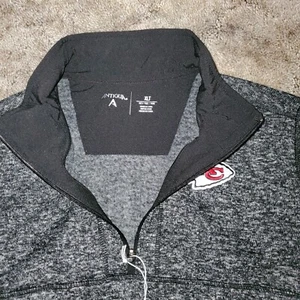 Antigua Kansas City Chiefs Quarter Zip Pullover Men's Size XLT Heather Charcoal - Picture 1 of 9