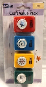 McGill Craft Paper Punch 4-In-1 Craft Value Pack Circle Heart Star & Daisy - Picture 1 of 2