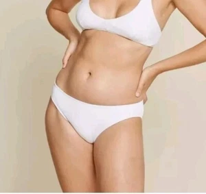 Andie Swim Coconut Ribbed Bikini Bottom Size Medium NWT - Foto 1 di 4
