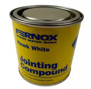 Fernox Hawk White Pipe Jointing Compound Leak Free Joints 400 Gram Tin Boss - Picture 1 of 4