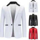 White Cotton Blend Business Men's Blazer Wedding Groom Tuxedos Jacket for Style