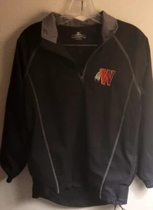 Mizuno Pullover Jacket Boys Girls Windbreaker sports black Youth Medium - Picture 1 of 6