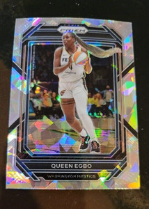 2023 Prizm WNBA Queen Egbo Cracked Ice Prizm #78 Washington Mystics