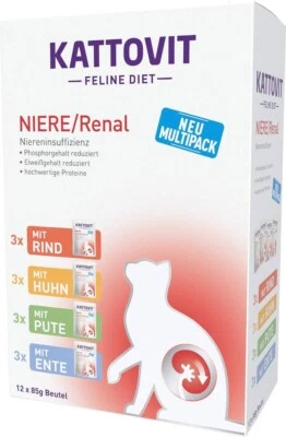 4000158772602 KATTOVIT Feline Diet Niere/Renal - nassfutter für Katzen - 12 x 85 - Bild 1 von 4