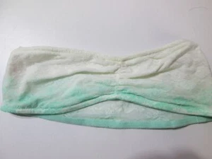 Victoria Secret Bra Size S White/Mint Wireless Unlined Strapless Pullover Lace - Picture 1 of 5