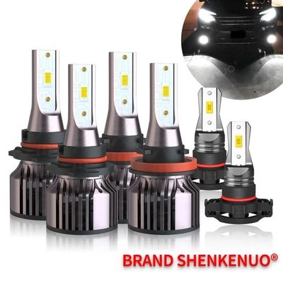 For Chevrolet Colorado 2015-2020 2021 2022 LED Headlight + Fog Light Bulbs Combo - Image 1 of 4