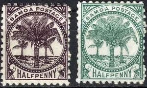 Samoa 1887 Palmen MH (SC# 10-11) - Bild 1 von 1