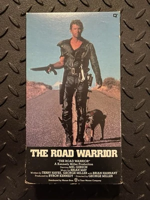 The Road Warrior VHS Mel Gibson Mad Max 2 Warner Bros Black Box R-Rated 1981 - Image 1 of 3