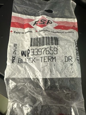 WP3397659 3397659 NUEVO EN BOLSA SELLADA SECADOR DE HIDROMASAJE BLOQUE DE TERMINALES PIEZA DE FABRICANTE ORIGINAL Foto 1 de 4